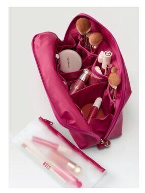 BÉIS x Rare Beauty The Large Cosmetic Pouch - Pink Limitless colorway